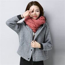 卫衣时尚都市拼接口袋直筒2020年冬季长袖连帽纯色排扣青春流行，女装卫衣/绒衫，丽影随形