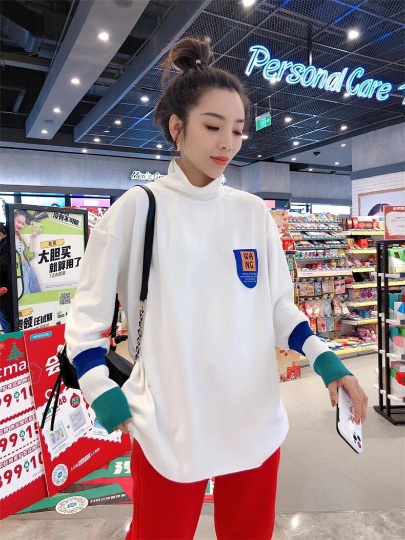 磨毛拉绒款打底衫百搭款，女装，一杭