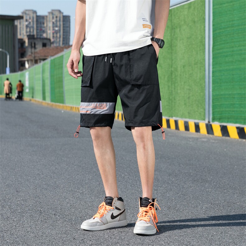 夏季韩版潮流亮面宽松工装短裤五分裤情侣短裤男A305-KX2060-P25,男装休闲裤,电商B306