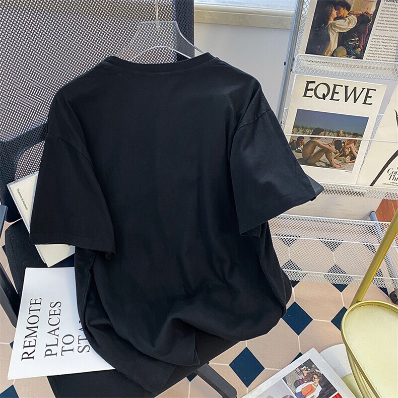 贴布绣棉后包领抖音天猫品质情侣男女字母短袖T恤TT031-45,男装T恤,星座911-3