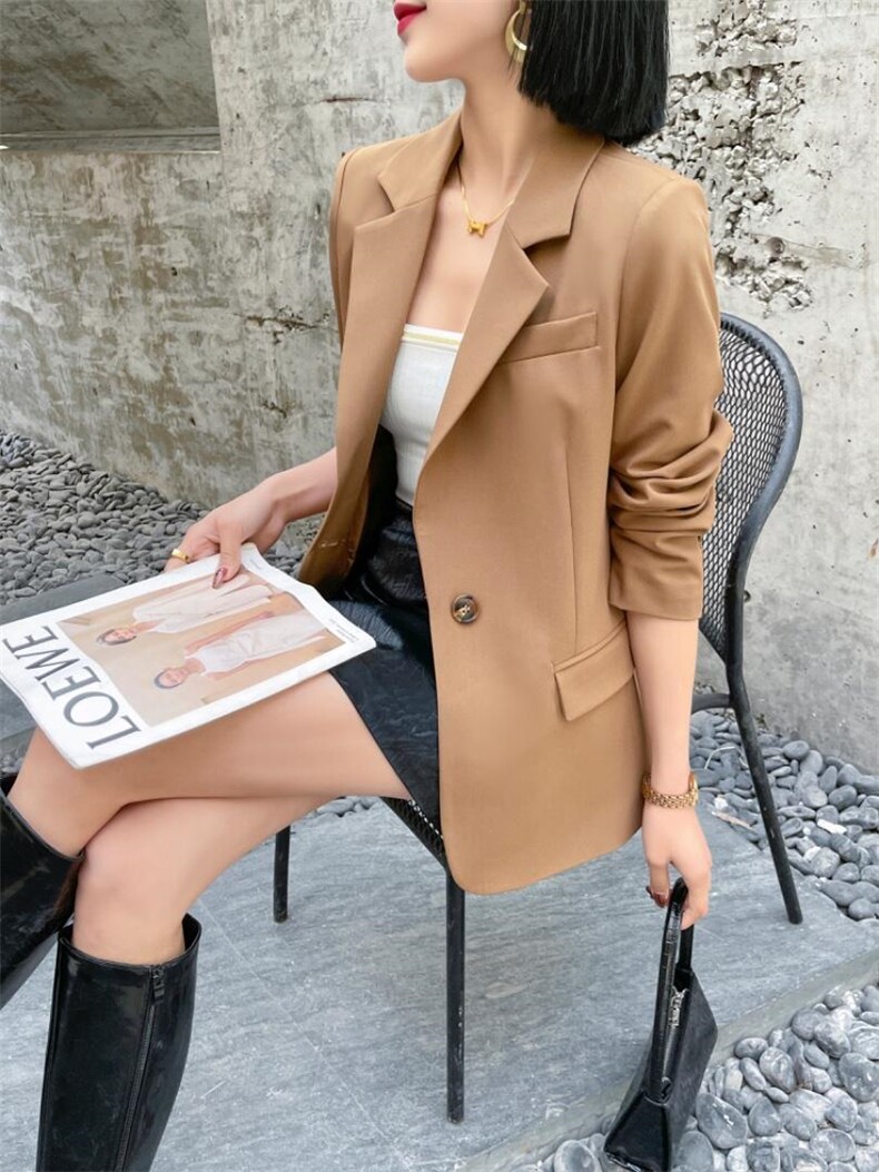 【现货】春装新款韩版时尚修身纯色西装，女装西装，名怡