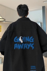 牛仔夹克男大码牛仔外套男茄克NJ77230-P60加绒款-P75，男装夹克，电商A040
