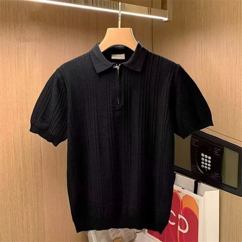 M430-P45翻领短袖polo衫男夏季韩版修身潮流2025新款百搭T恤上衣,男装T恤,星座617A-1（原B318A）