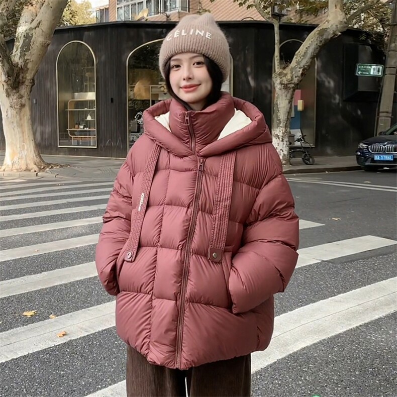 现货超高品质新标90白鹅绒拼色羽绒服冬日火炉2C220-P465K659,女装羽绒服,2C220