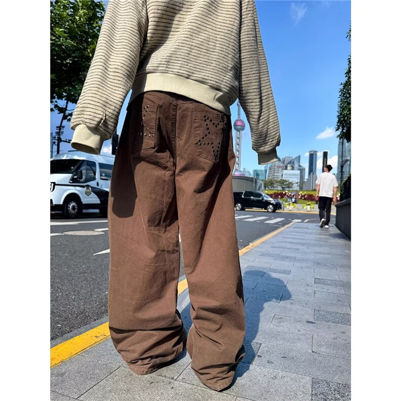 N1355-P58原宿简约时尚潮流文艺裤子日系气质百搭新款ins流行,男装休闲裤,电商B323A