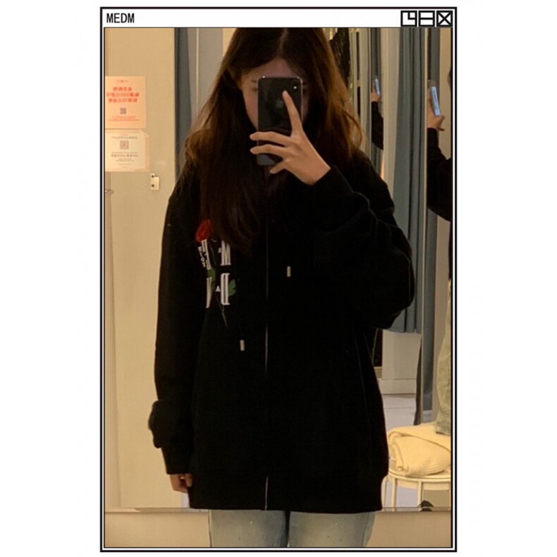 5415-P57高质量刺绣纯棉华棉复合拉链连帽卫衣,女装卫衣/绒衫,星座617A-2