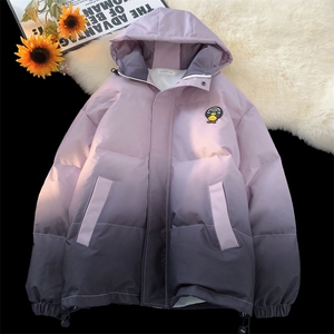 XZ230-1MY01高级感平铺扎染渐变休闲户外机能连帽面包服P128控158图片