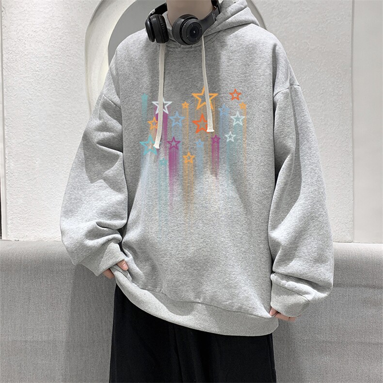 纯棉连帽卫衣男大码运动帽衫宽松薄WY2320-P35加绒款-P40,男装卫衣,电商A040