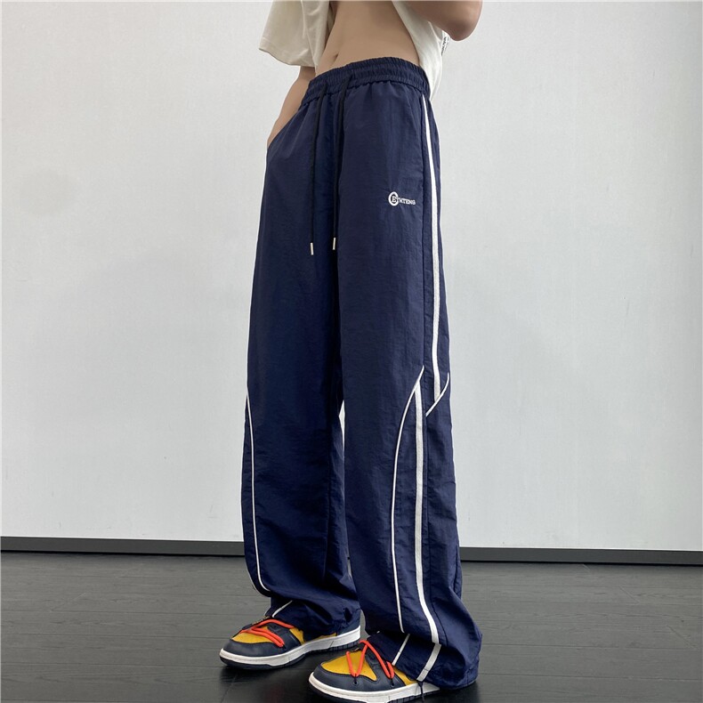 2025夏季新款潮流条纹薄款宽松冰丝休闲裤B315-K24220-特p35控68,男装休闲裤,电商B315