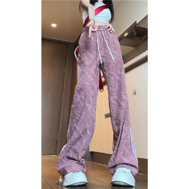 抖音品质秋季新款条纹灯芯绒宽松休闲裤B315-K24300-特p35控68图片