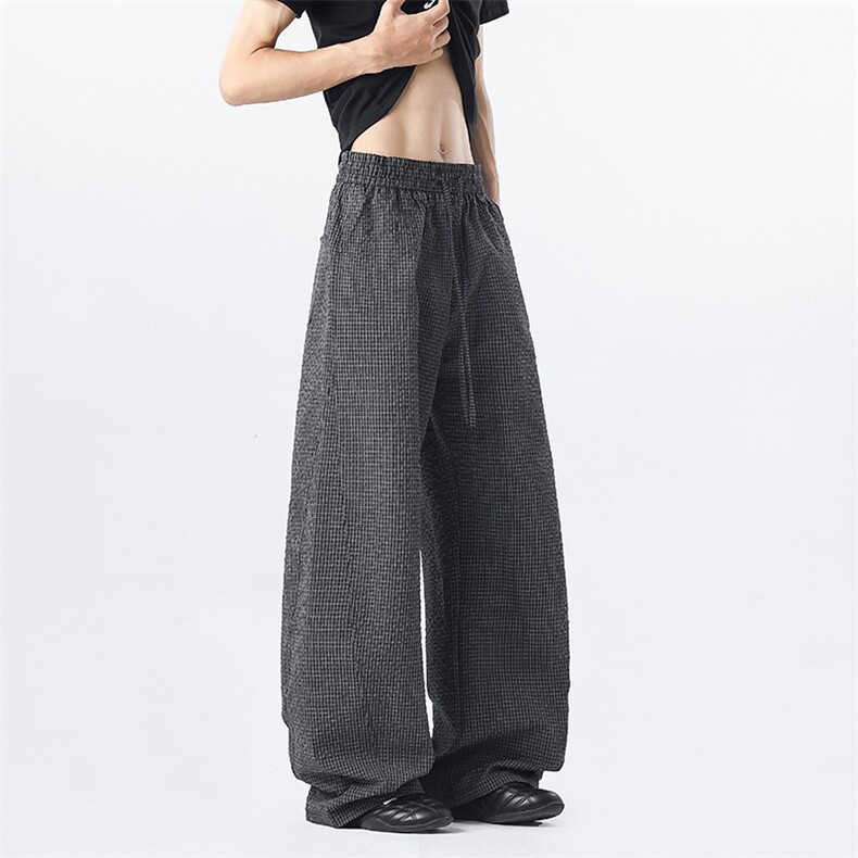 B258-K2929-特P39控79抖音品质弯刀格子裤10.5%人棉89.5%涤,男装休闲裤,电商B258