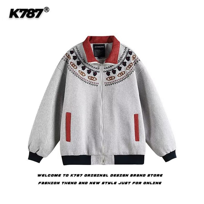 风开春外套女春秋2025年新款小立领复古民族风宽松长袖夹克春装，男装民族服装，星座1210-1