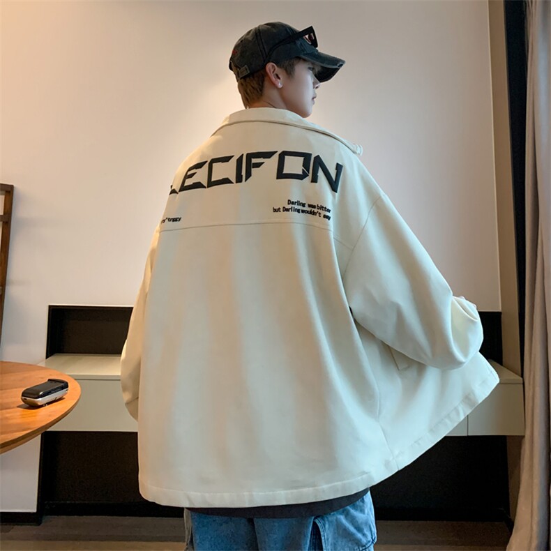 高级感发泡印花夹克男麂皮绒棒球服休闲冲锋衣外套6007-P60-控108图片