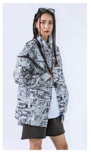 新款报纸衬衣，女装，HV7ING