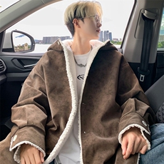 潮牌座山雕棉服冬季男加绒加厚连帽棉衣外套M6021P115控148，男装棉衣，电商A157