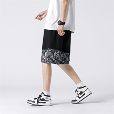 3夏季短裤男潮流五分裤时尚休闲腰果花短裤男A210-K8516-P25控39，男装牛仔裤，星座210-3