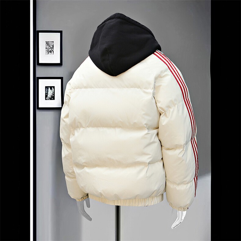 冬季港风三条杠立领棉服防风保暖加厚棉衣外套MY1128P80,男装棉衣,电商A128