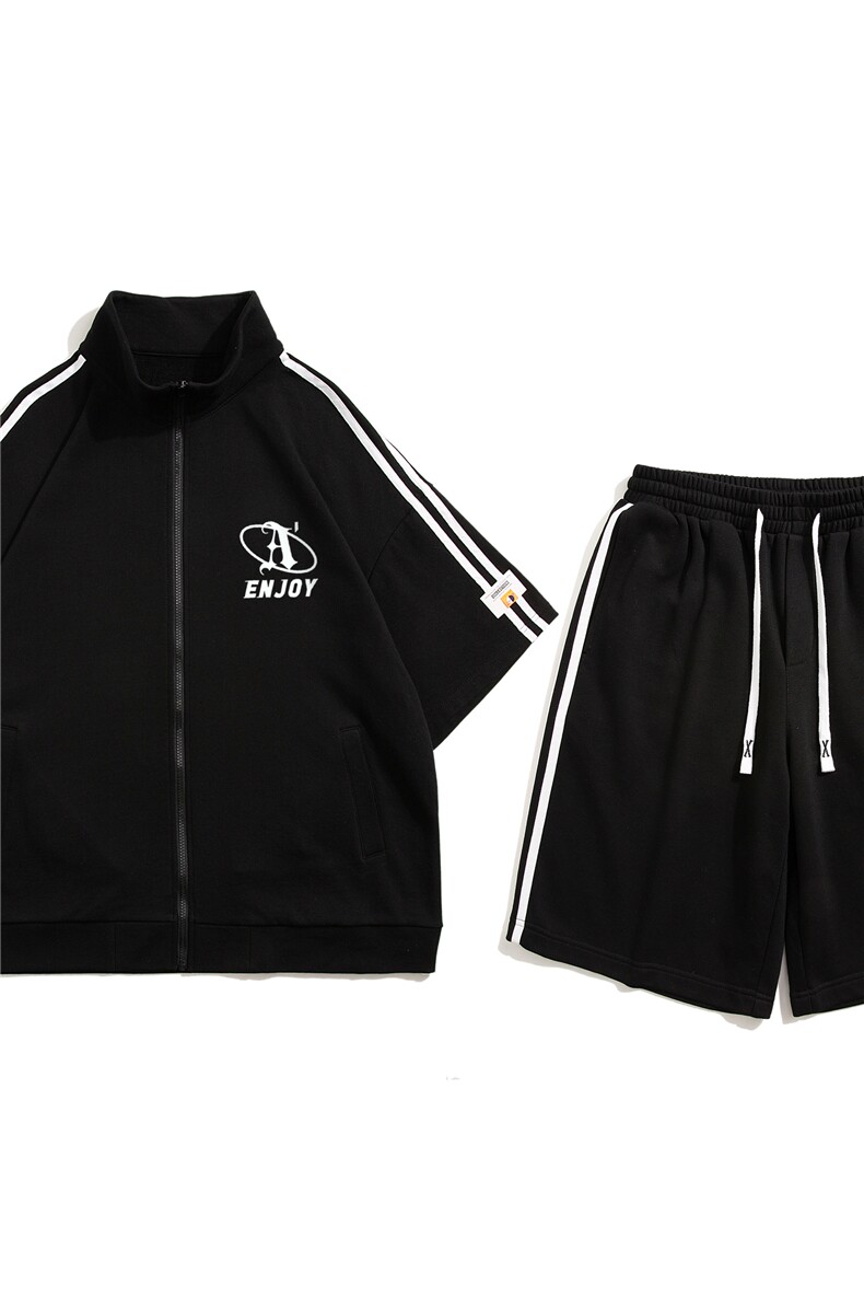 白底23新款夏季休闲百搭短袖韩版潮流短裤套装TZ663P85控108,男装牛仔裤,电商A247-1