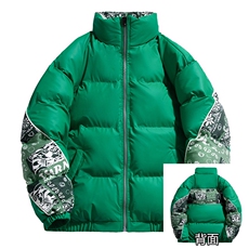 新款秋冬季外套立领腰果花棉衣男士宽松棉袄棉服A068-YKM21-TP108，男装棉衣，电商A068