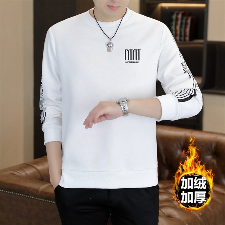 秋季卫衣男士休闲时尚圆领套头圆领卫衣打底衫L512-P47加绒P52,男装T恤,星座310B-3