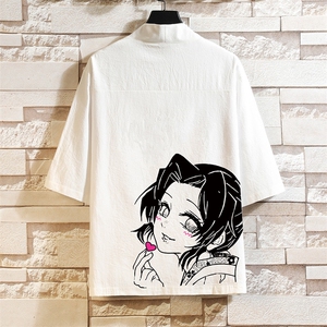 HF59153-P40风汉服男开衫外套七分袖道袍 砖墙挂拍图片