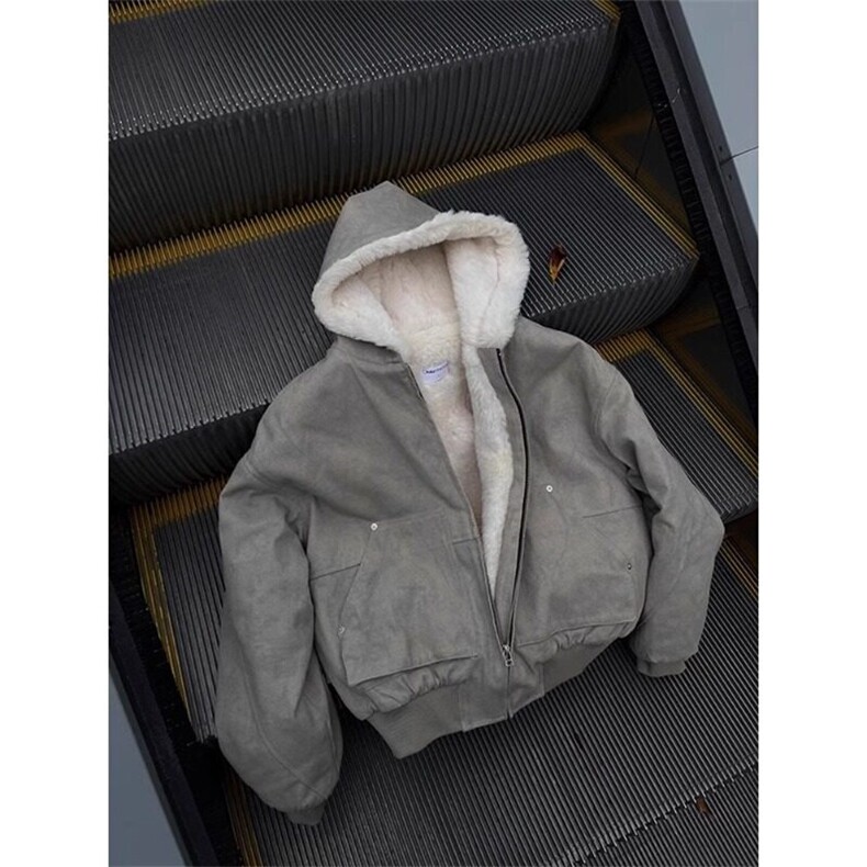 【有货】大理石座山雕外套仿水貂毛加绒加厚帆布棉服MY266特P138,男装棉衣,星座908-1