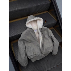 【有货】大理石座山雕外套仿水貂毛加绒加厚帆布棉服MY266特P138，男装棉衣，星座908-1