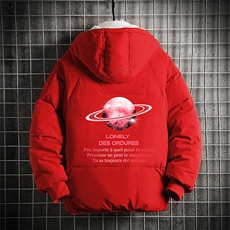 MY16184-P100加厚加绒连帽衣男大码服男面包服男网格挂拍，男装棉衣，电商A040A