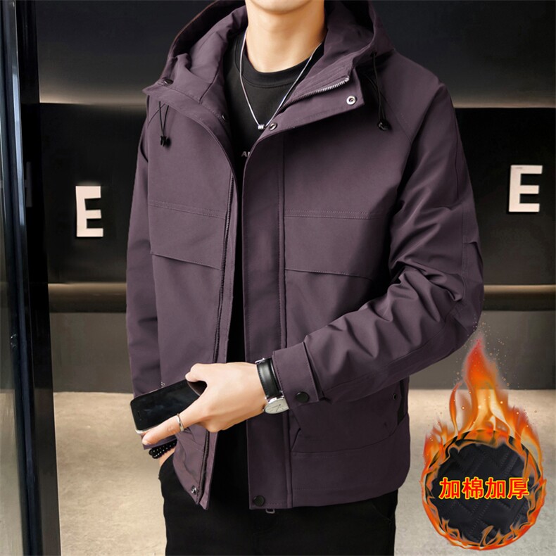 加棉加厚外套男士休闲连帽夹克潮流时尚男棉衣NM190-P105,男装夹克,星座310B-3