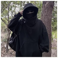 忍者高领卫衣男连帽冬季加绒加厚宽松机能外套WL0677-P38加绒45，女装短外套，星座1008