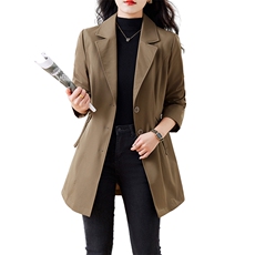 现货2023年秋季新款风衣外套女中长款气质显瘦百搭高端外套，女装风衣，仁梯