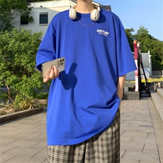 夏装新品日系字母美式印花潮牌短袖T恤男韩版简约半袖T2099-P40，男装T恤，电商A128