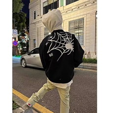 得物二开美式高街刺绣蜘蛛夹克棒球服秋宽松潮流外套JK1260-P55，男装夹克，星座1103-3