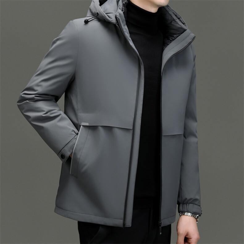 BNYR809钱塘2020-2商务简约冬季厚款中年男士90鸭绒羽绒服P255图片