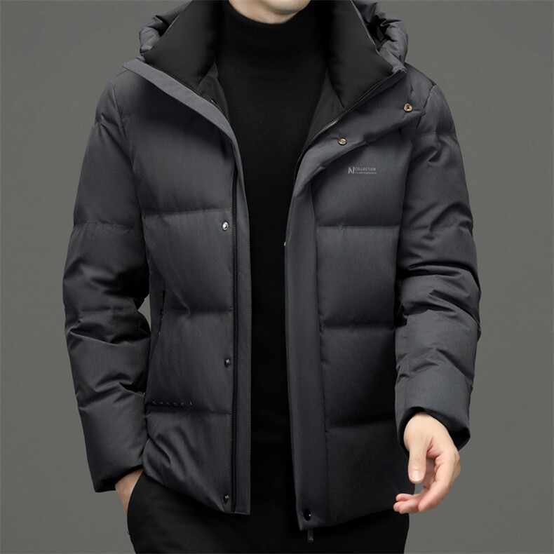 冬季新款男装加厚保暖连帽羽绒服中年商务休闲男士宽松免烫外套,男装羽绒服,电商B212（原钱塘6029）