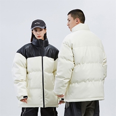 潮牌无影墙新款亮皮防水立领棉服潮流保暖棉衣M083-P100控139，男装棉衣，星座717
