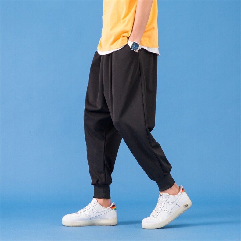 2025新款大码宽松九分裤大裆裤抵挡夸夸休闲哈伦裤XZ207-K30-P35,男装休闲裤,星座207