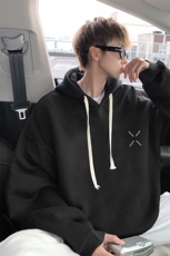 8XL连帽卫衣男大码胖子帽衫大号运动服WY2305-P35加绒款-P40，男装卫衣，电商A040