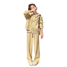 【新品】流行奶呼呼淡黄色时尚套装两件2C187-8509-P165-K228，女装套装/套裙，2C187