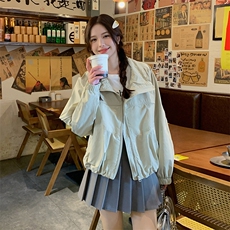 韩系简约休闲夹克外套女春季2025新款小个子超火洋气爆款减龄上衣，女装短外套，辉之琳