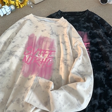 260克重磅扎染德绒圆领打底衫【有货】C403A-DR25427RL-P25，男装T恤，电商C403A