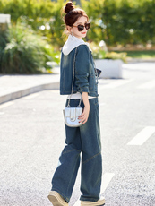 牛仔套装女2025早秋季新款巨好看的chic高级感休闲减龄一整套穿搭，女装套装/套裙，欣品汇