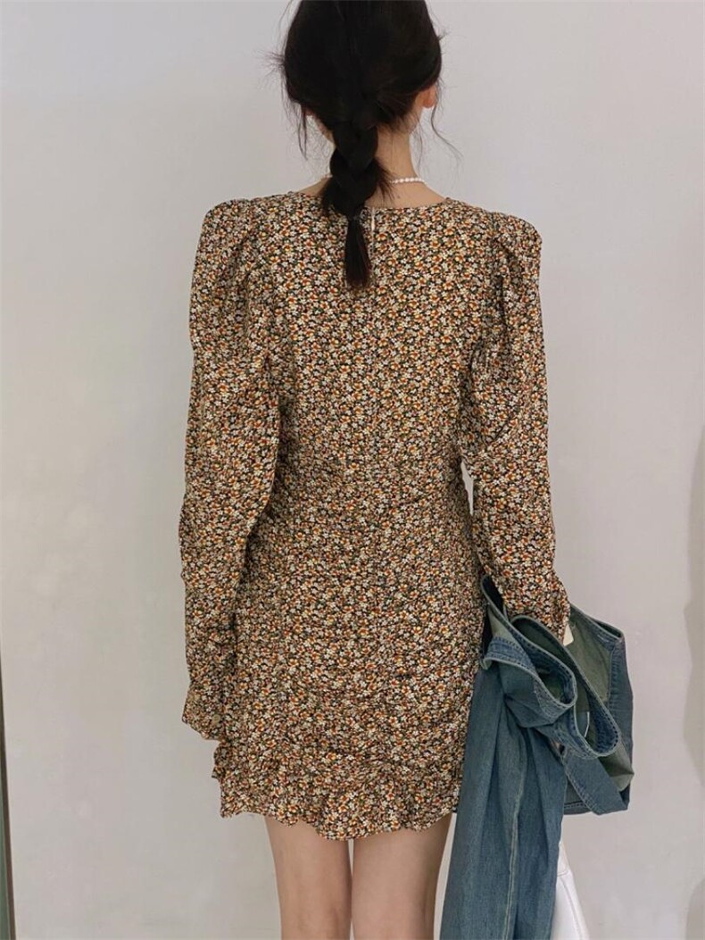 碎花包裙连衣裙，女装连衣裙，驿谷