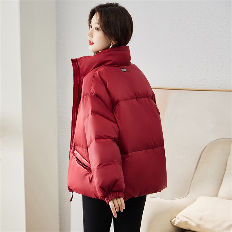 现货羽绒服女连帽新款短款小个子面包服时尚宽松休闲保暖轻暖外套图片