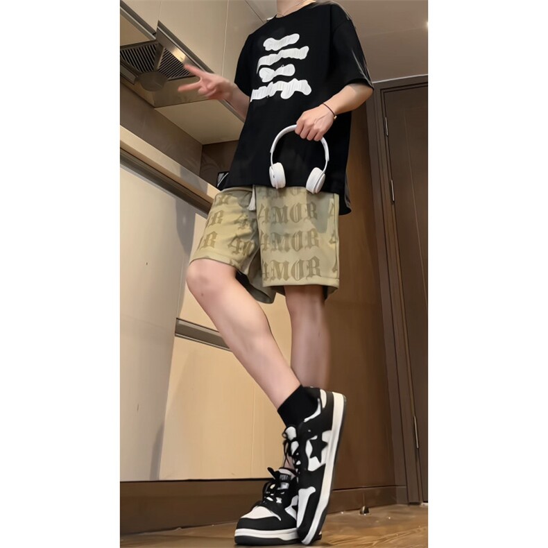 数据！抖音品质麂皮绒雕花字母短裤休闲五分裤JDK237-P40控58,男装牛仔裤,电商B370