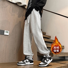 加绒加厚运动裤束脚卫裤M-4XLK823-1特P43加绒K823特P49，男装休闲裤，电商A309