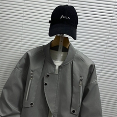 美式飞行员夹克男春秋季宽松潮牌棒球服冲锋衣外套W6599-P60，男装夹克，星座412-2