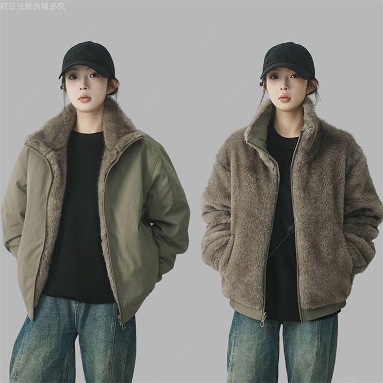 特批100现货网图两面穿座山雕加厚加绒棉衣外套石墨灰M6816-P100，男装棉衣，星座307A