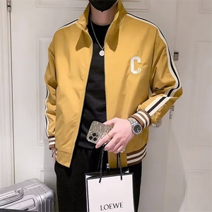 hansbenny秋冬季日系拉链立领卫衣男装外套纯棉毛圈复古风潮牌男图片