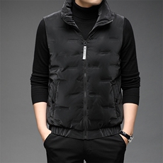 新款2023冬季商务休闲羽绒服中年男立领马甲外套男BJY08186-P125，男装羽绒服，电商B212（原钱塘6029）